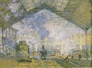 Claude Monet Saint Lazare train station Spain oil painting artist
